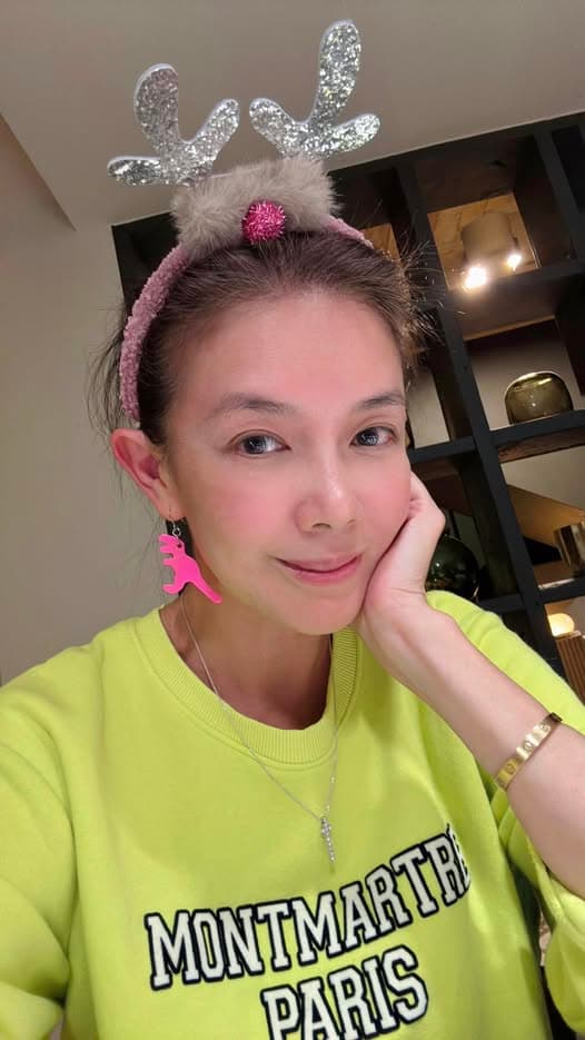 林美貞聖誕節發文,感謝親友祝福。
