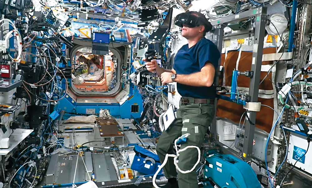 宏達電深耕心靈和運動VR內容,成為全球第一家登上太空的VR公司。(翻攝HTC VIVE官網)
