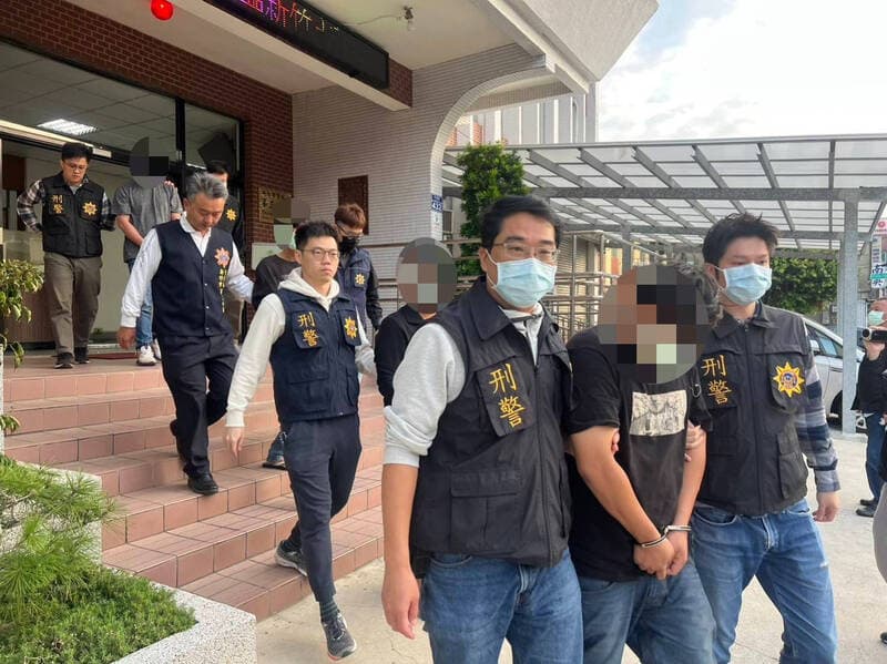 中打將洪嫌等6人移送,檢察官全數聲押,昨日法院裁定准押。(警方提供)