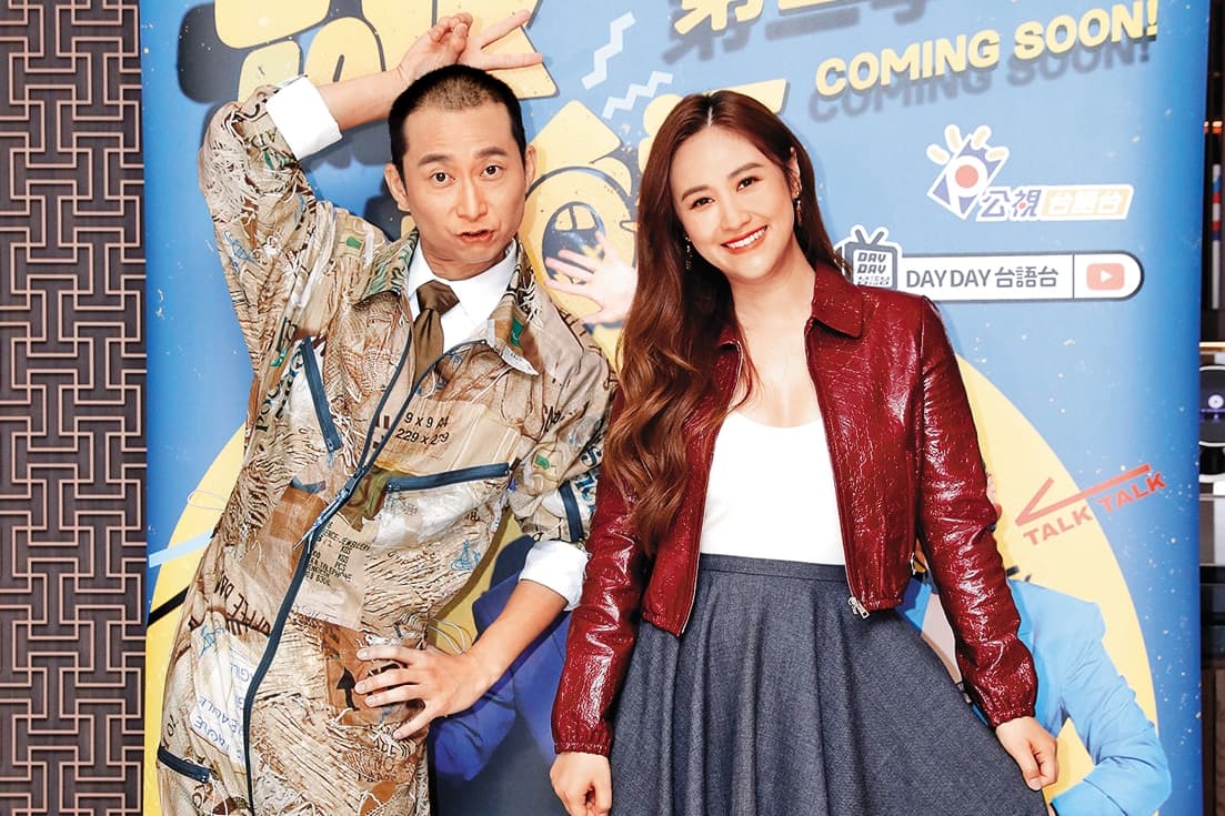 吳姍儒(右)和公視有密切合作,也和浩子(左)主持過台語台的節目。