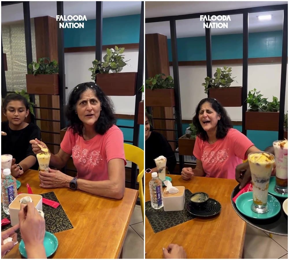 威廉斯退休後現身印度的甜品店,品嚐當地經典甜點「Falooda」,親民畫面在社群平台引發熱議。(翻攝faloodanation.in IG)