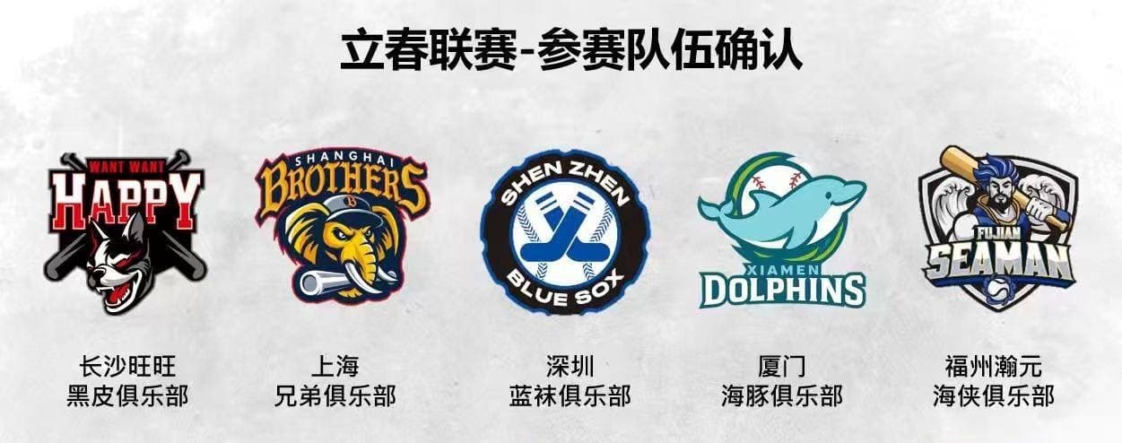 中國新創職棒聯盟「中國棒球城市聯賽」因各隊logo及規章引發爭議。(翻攝自CBL中國棒球聯賽臉書)