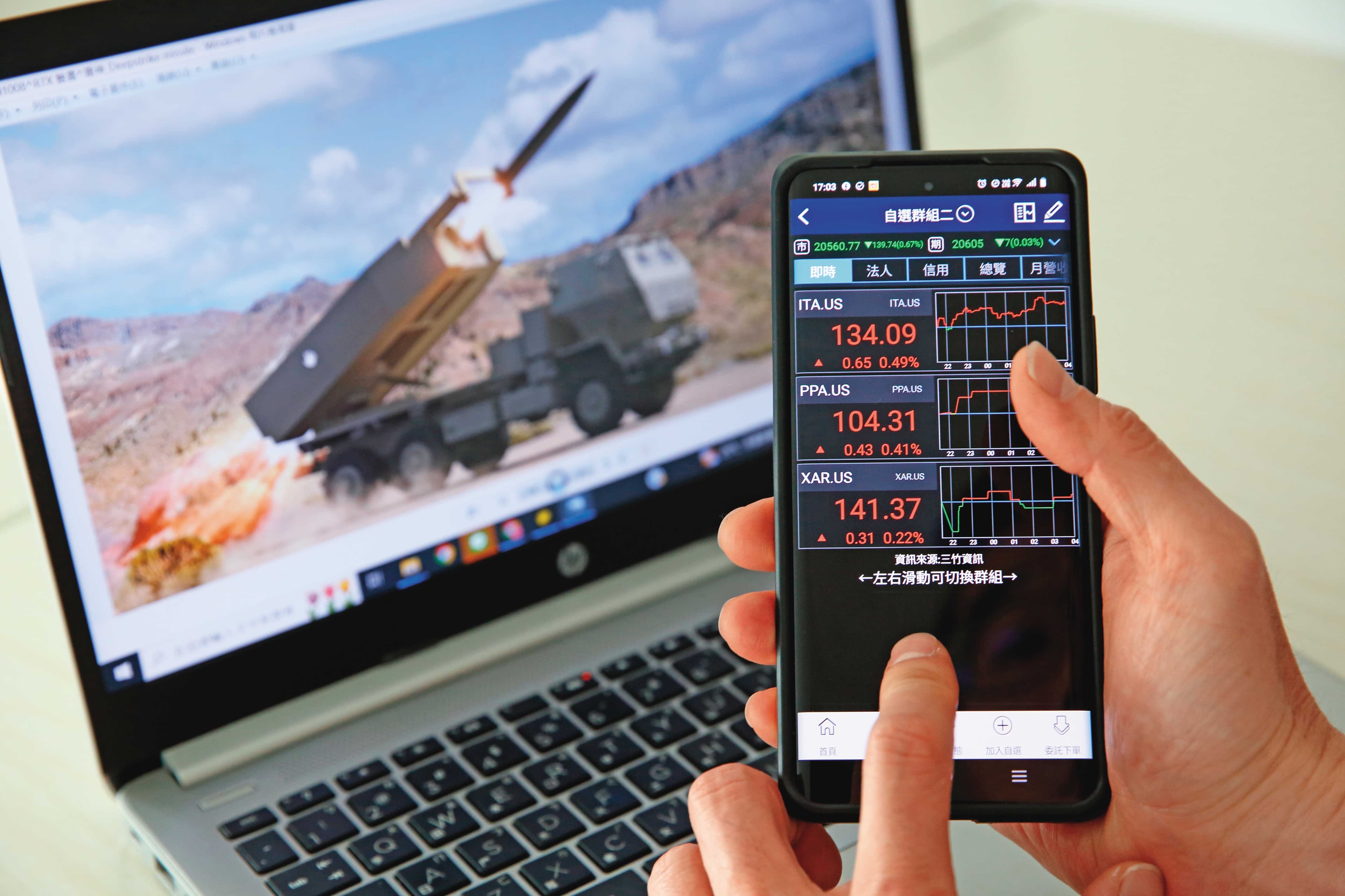 資產中配置軍工股ETF,可降低受戰爭動亂而致股市下跌的損失。