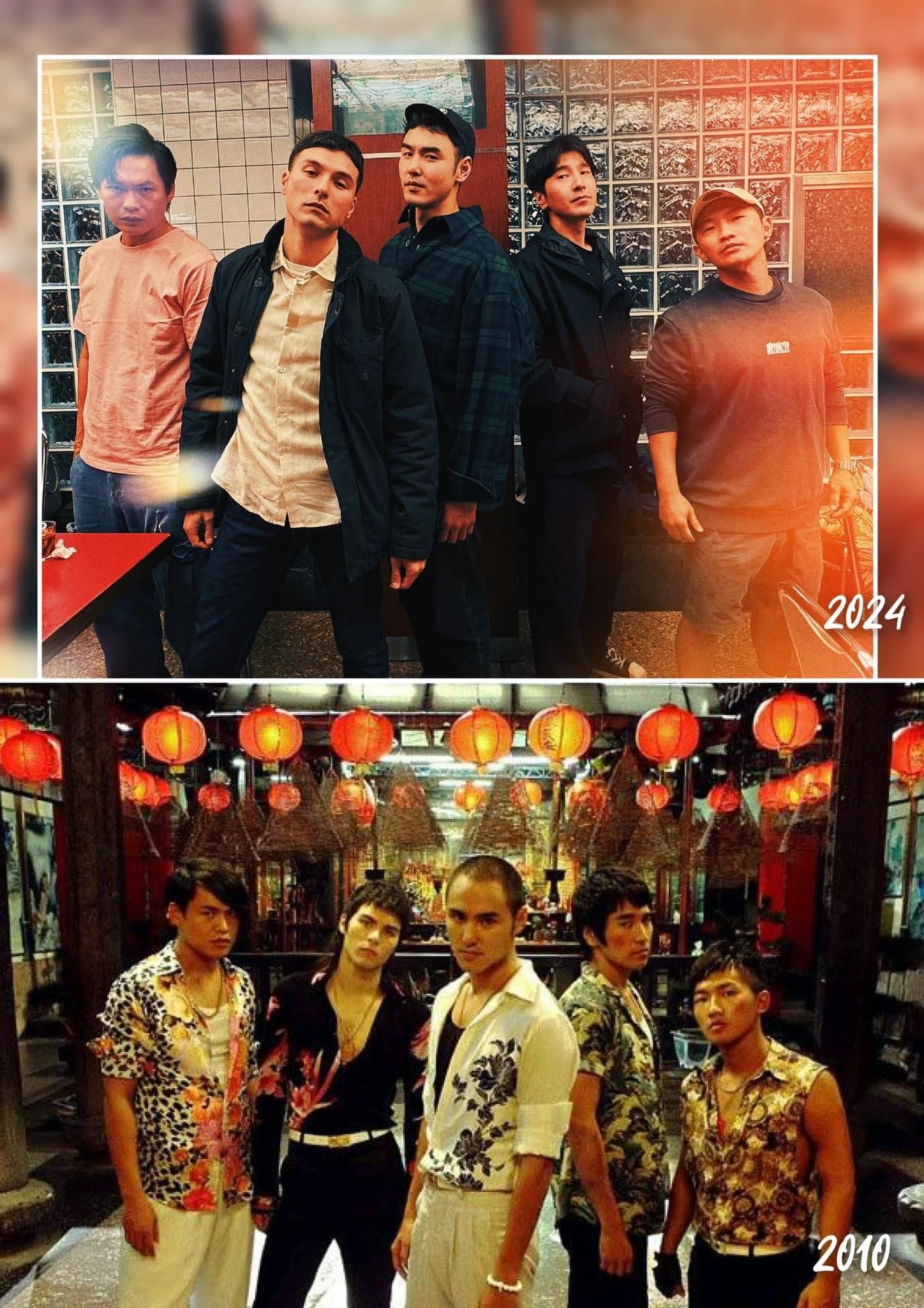 黃鐙輝在社群分享《艋舺》太子幫完全合體照片,除了難得在台灣出現的趙又廷,鳳小岳竟酷似創作天王李榮浩。(翻攝自黃鐙輝臉書)