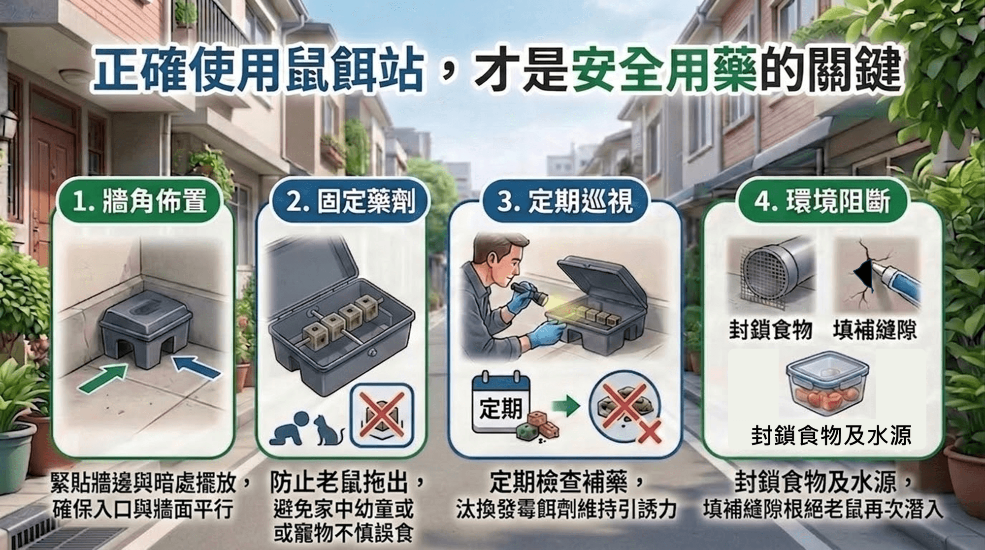 環境部說明如何防治老鼠。(環境部提供)