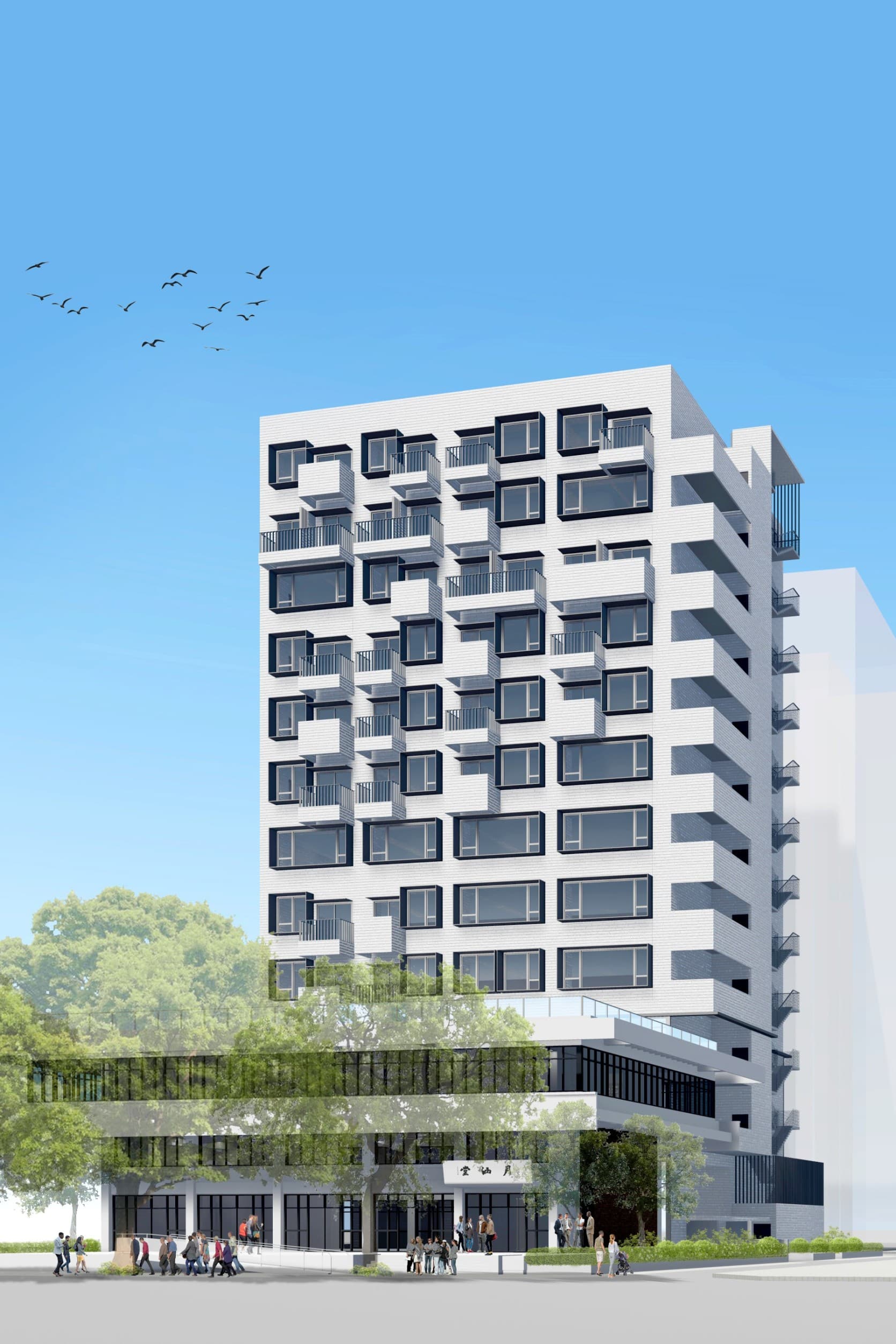 月涵堂修建及台北政經學院大樓示意圖。(清華大學提供)