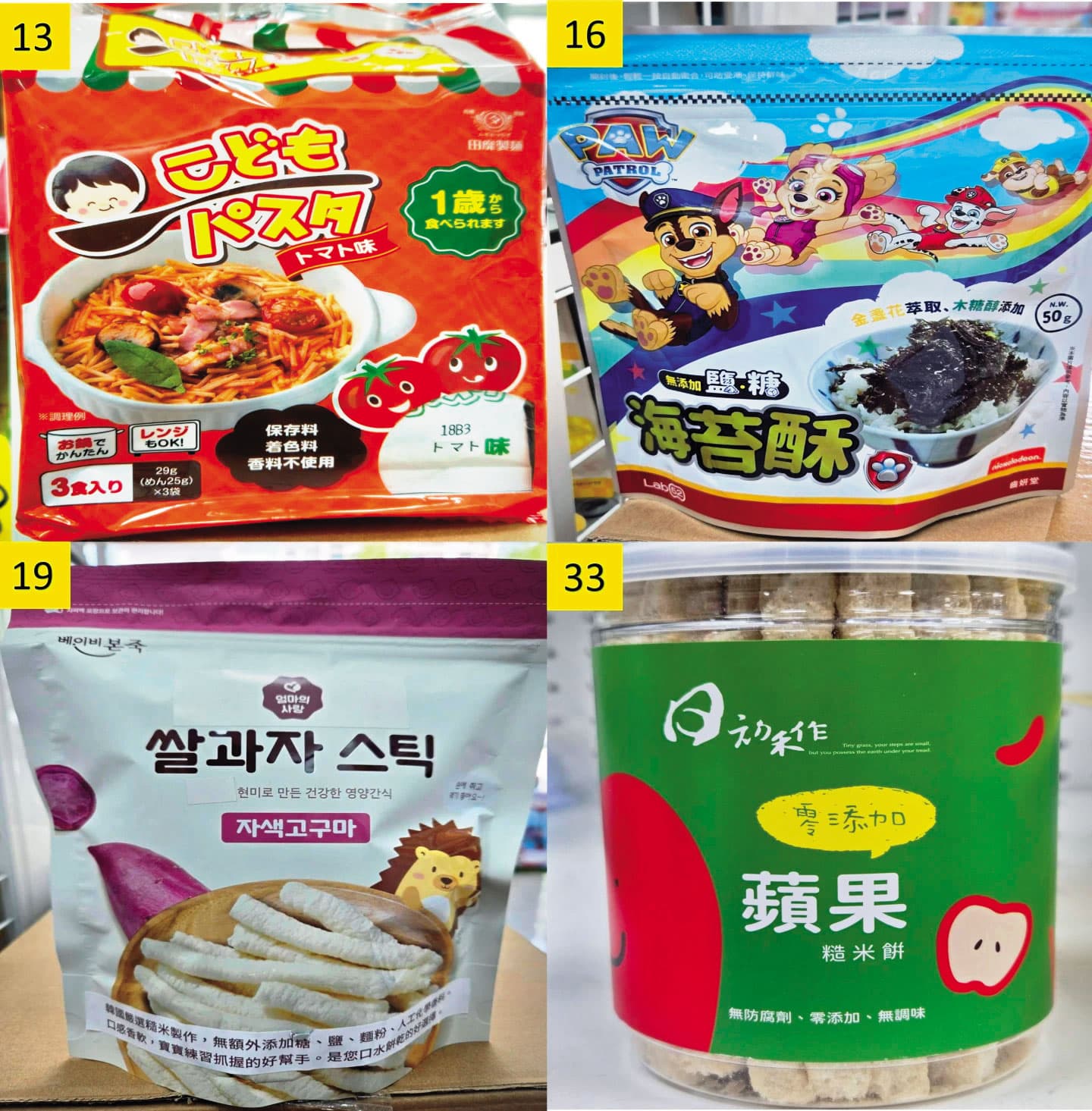 行政院消保處去年抽驗50款嬰幼兒食品,最後驗出4款產品(圖)重金屬超標。(消保處提供)