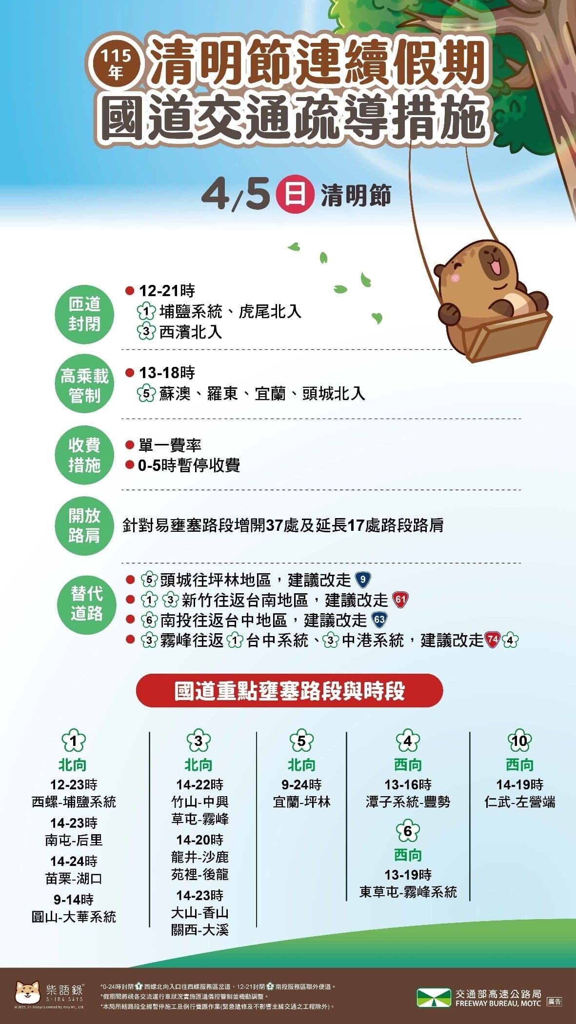 高公局說明交通疏運措施。(交通部提供)