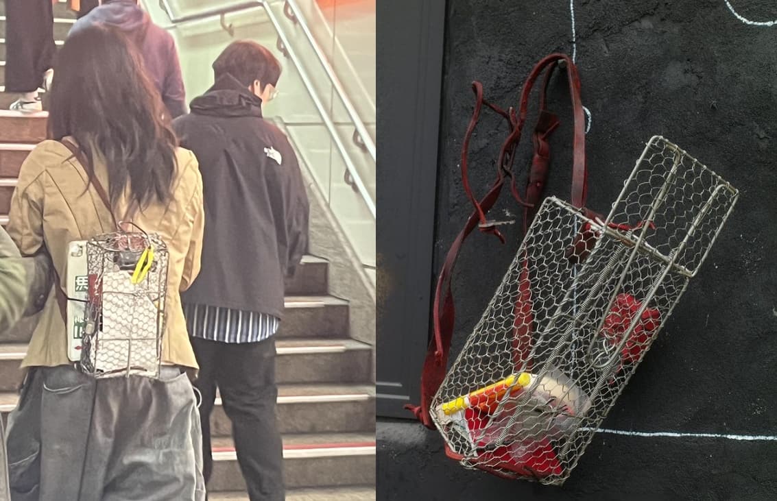 這款捕鼠籠包包是由藝術家Reo Ma設計,預計將在巴黎展出。(翻攝臉書社團「路上觀察學院」、IG@atelier.reoma)