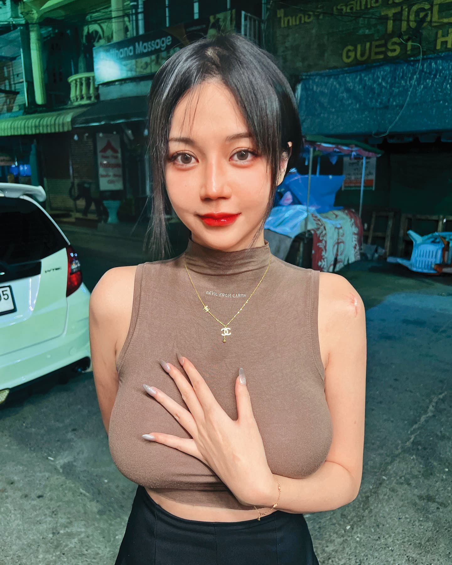 孫安佐前女友阿乃在這次風波中也常被討論,有說兩人情變,加上狄鶯介入導致他的性格大變,不過本人否認。(翻攝自阿乃IG)